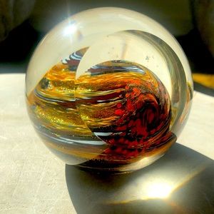 GES Jupiter handblown paper weight